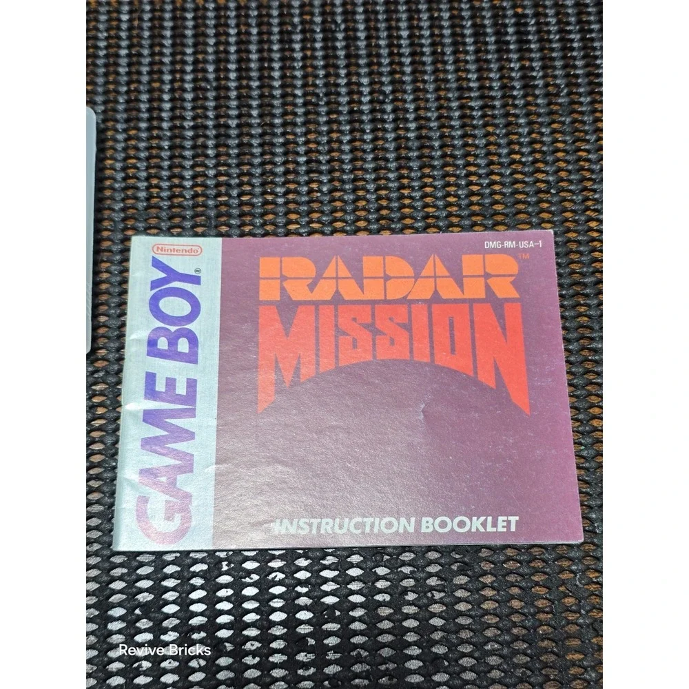 Radar Mission (Nintendo‎ Gameboy, GB, 1990) Game and Manual